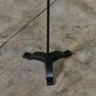 Petite Wrought Iron and Brass Handle Fireplace Tool Set