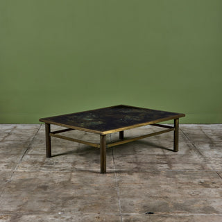 Philip & Kelvin Laverne Acid Etched Bronze "Zodiac" Coffee Table