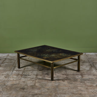 Philip & Kelvin Laverne Acid Etched Bronze "Zodiac" Coffee Table