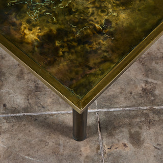 Philip & Kelvin Laverne Acid Etched Bronze "Zodiac" Coffee Table