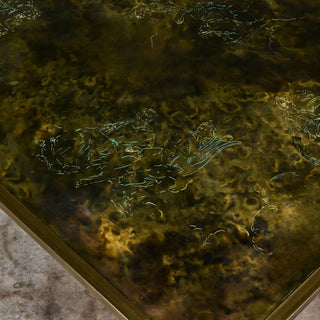 Philip & Kelvin Laverne Acid Etched Bronze "Zodiac" Coffee Table