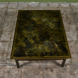 Philip & Kelvin Laverne Acid Etched Bronze "Zodiac" Coffee Table