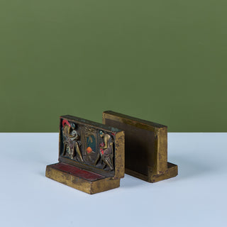 Pair of Art Deco Bookends by Pompeian Bronze Company