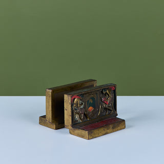 Pair of Art Deco Bookends by Pompeian Bronze Company