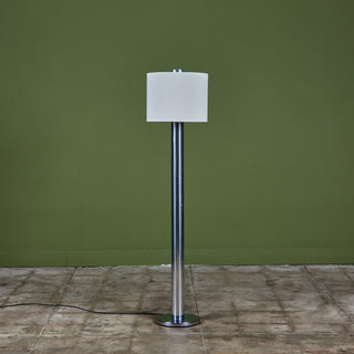 Postmodern Chrome Cylinder Floor Lamp