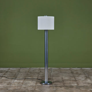 Postmodern Chrome Cylinder Floor Lamp