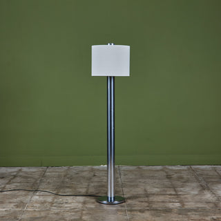 Postmodern Chrome Cylinder Floor Lamp