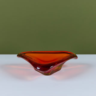 Murano Glass Triangular Bowl