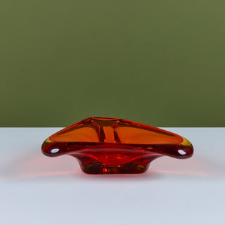 Murano Glass Triangular Bowl