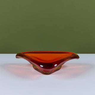 Murano Glass Triangular Bowl