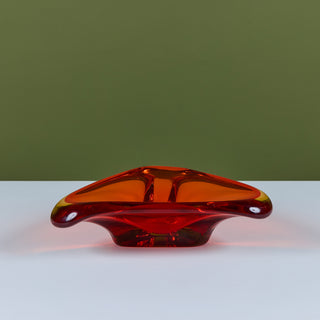 Murano Glass Triangular Bowl