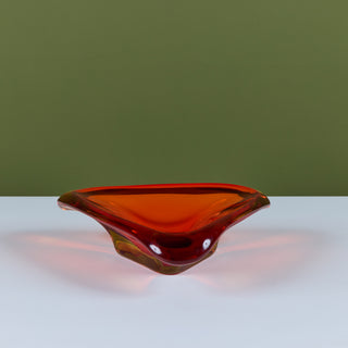 Murano Glass Triangular Bowl