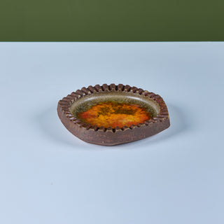 Robert Maxwell Crushed Glass Ashtray