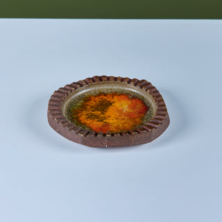 Robert Maxwell Crushed Glass Ashtray