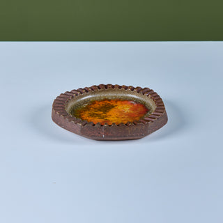 Robert Maxwell Crushed Glass Ashtray
