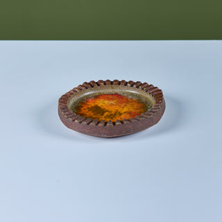 Robert Maxwell Crushed Glass Ashtray