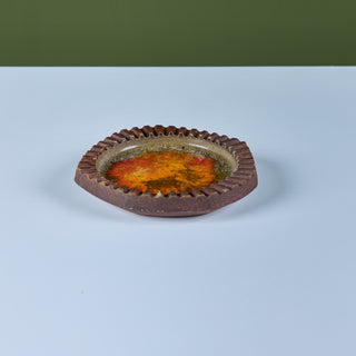 Robert Maxwell Crushed Glass Ashtray