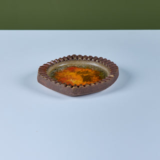 Robert Maxwell Crushed Glass Ashtray