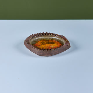 Robert Maxwell Crushed Glass Ashtray