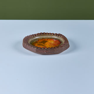 Robert Maxwell Crushed Glass Ashtray