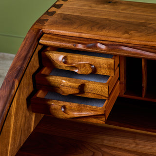 Robert and Joanne Herzog Studio Craft Roll Top Desk