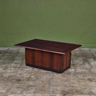Rosewood Sliding Coffee Bar Table by E. Pedersen & Søn