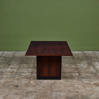 Rosewood Sliding Coffee Bar Table by E. Pedersen & Søn