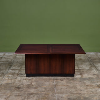 Rosewood Sliding Coffee Bar Table by E. Pedersen & Søn