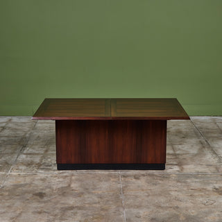 Rosewood Sliding Coffee Bar Table by E. Pedersen & Søn