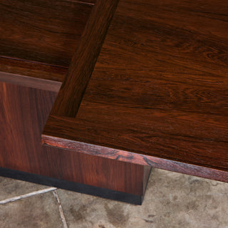 Rosewood Sliding Coffee Bar Table by E. Pedersen & Søn