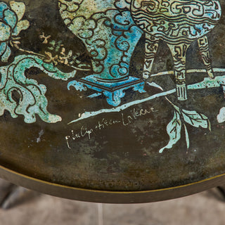 Philip and Kelvin Laverne "Shang Ti" Bronze Side Table