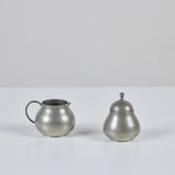 Meeuws & Zoon Den Haag Pewter Five Piece Coffee and Tea Service Set