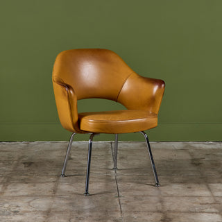 Eero Saarinen 'Executive' Leather Armchair for Knoll