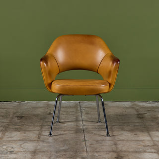 Eero Saarinen 'Executive' Leather Armchair for Knoll