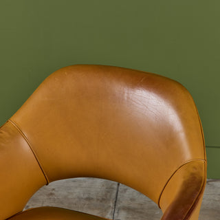 Eero Saarinen 'Executive' Leather Armchair for Knoll