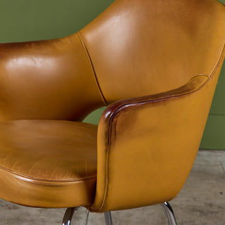 Eero Saarinen 'Executive' Leather Armchair for Knoll