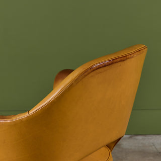 Eero Saarinen 'Executive' Leather Armchair for Knoll