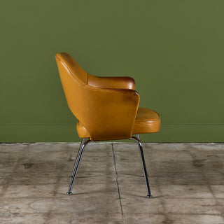 Eero Saarinen 'Executive' Leather Armchair for Knoll