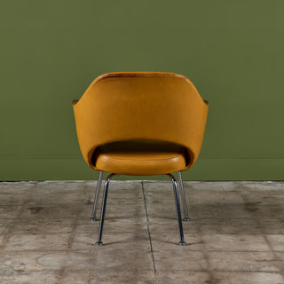 Eero Saarinen 'Executive' Leather Armchair for Knoll