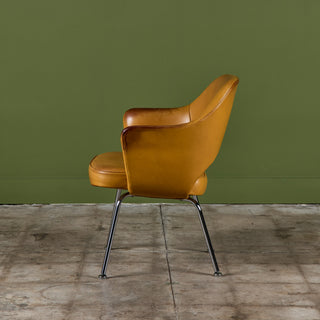 Eero Saarinen 'Executive' Leather Armchair for Knoll