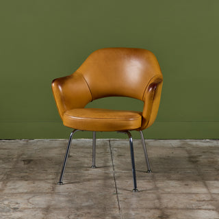 Eero Saarinen 'Executive' Leather Armchair for Knoll