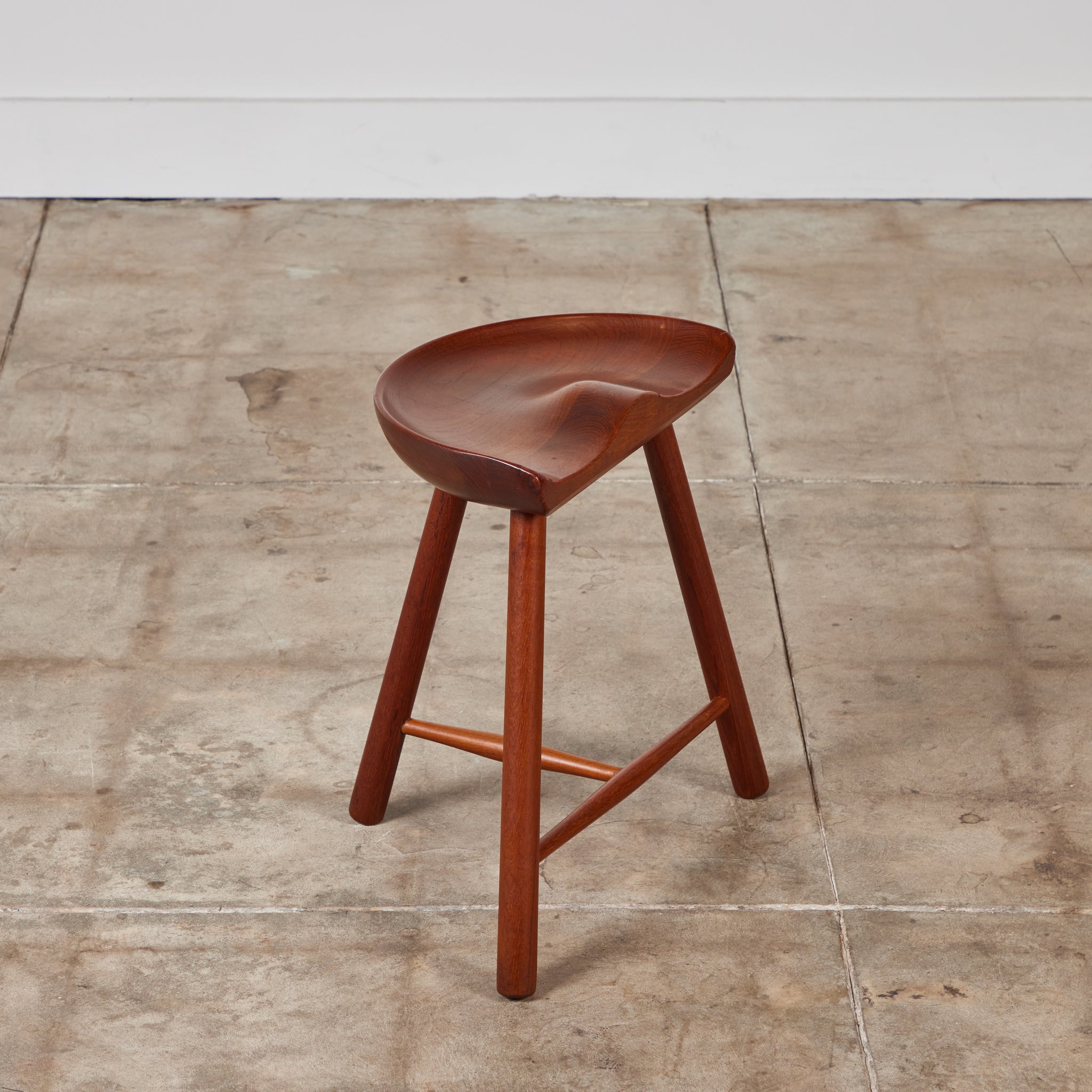 Teak Tripod Milking Stool