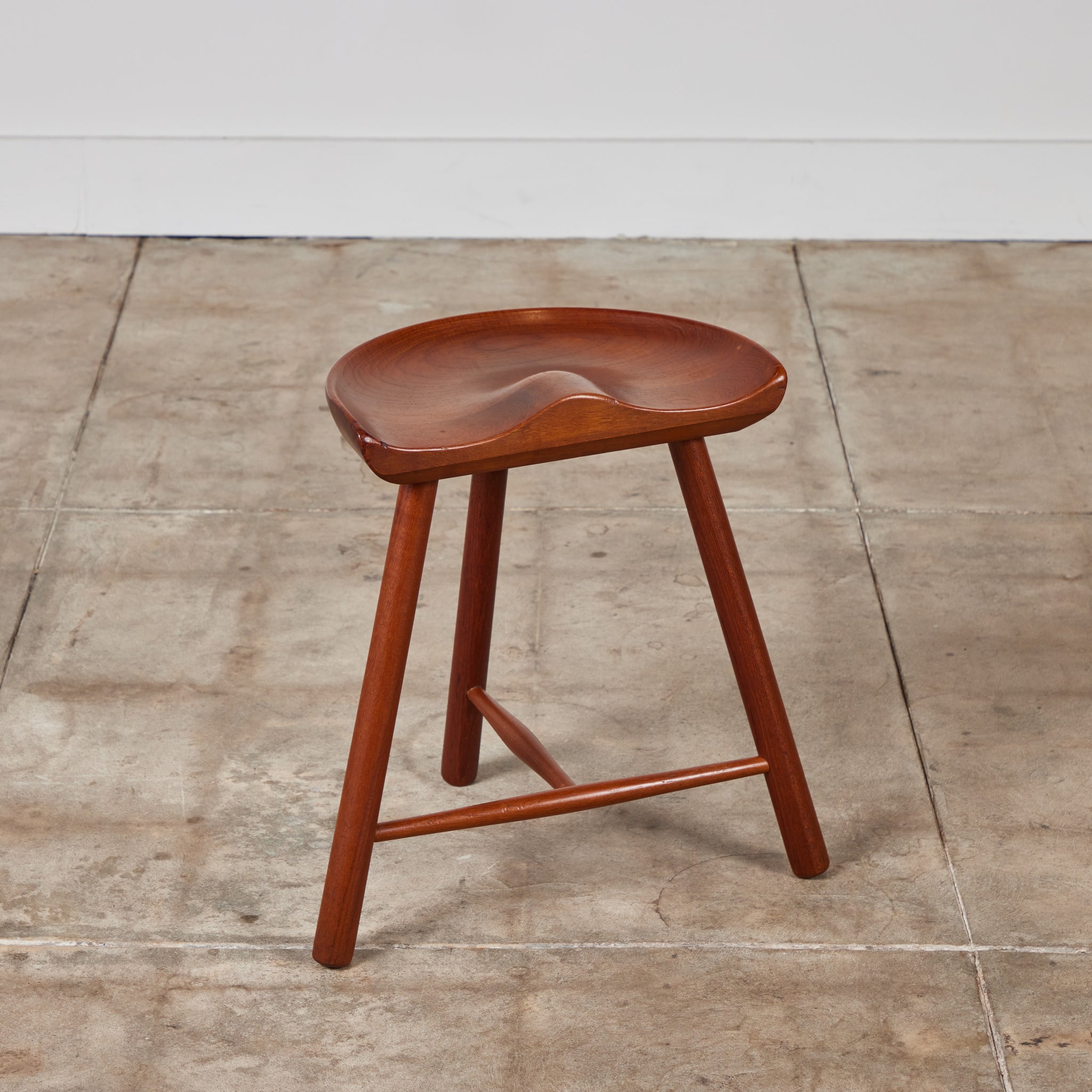 Teak Tripod Milking Stool