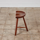 Teak Tripod Milking Stool