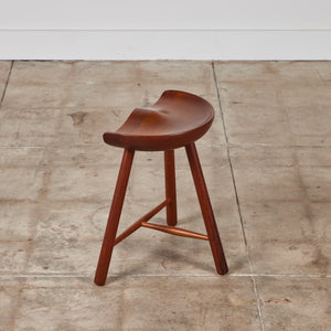 Teak Tripod Milking Stool