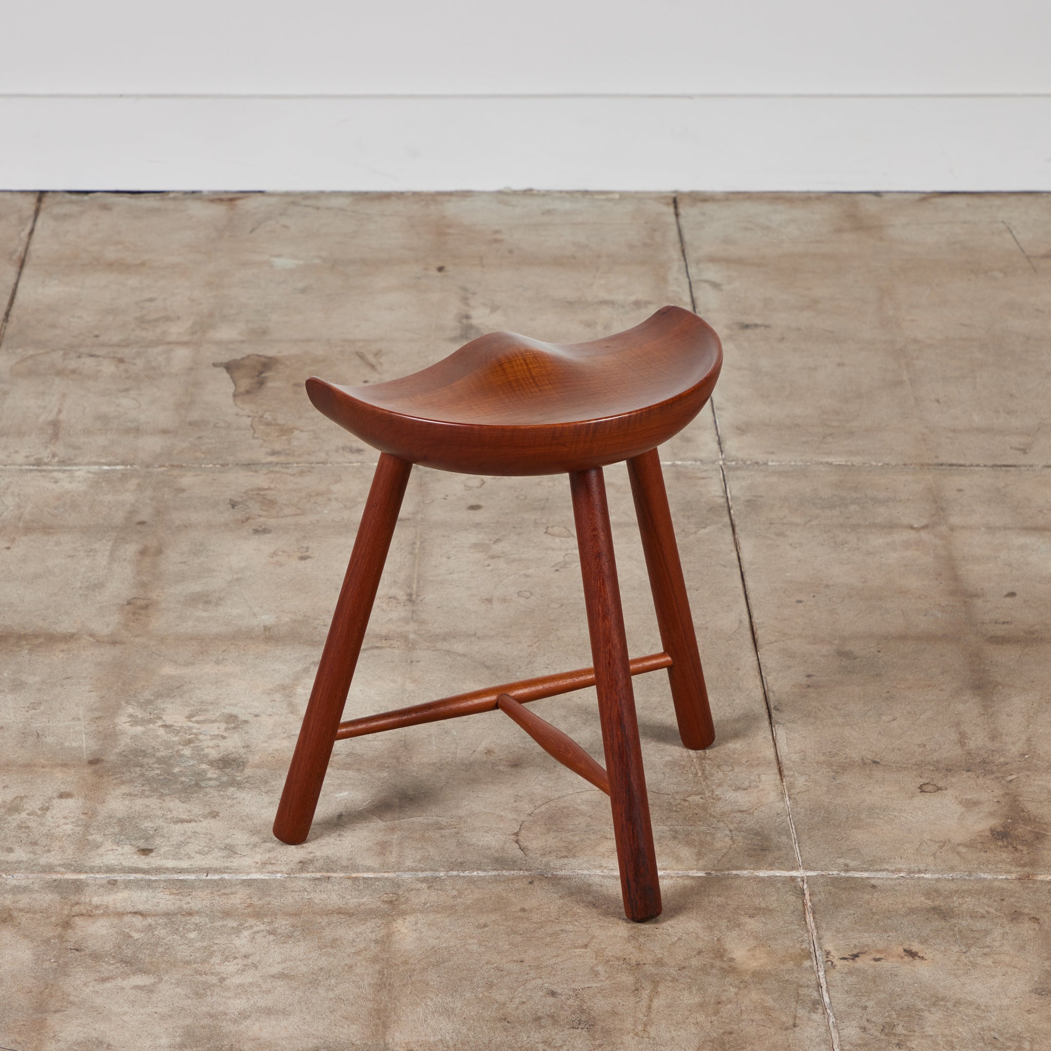 Teak Tripod Milking Stool