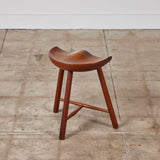 Teak Tripod Milking Stool