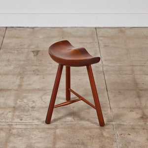 Teak Tripod Milking Stool