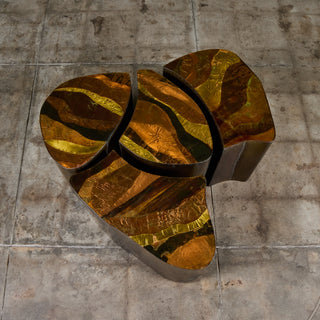 Freeform Brass Clad Side Table - IV