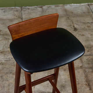 Set of Three Bar Stools by Erik Buch for Christian Christiansen Møbelfabrik